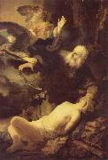 REMBRANDT Harmenszoon van Rijn The Angel Stopping Abraham from Sacrificing Isaac to God oil painting reproduction